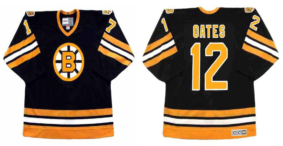 2019 Men Boston Bruins 12 Oates Black CCM NHL jerseys